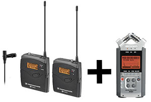 Sennheiser wireless mic plus Zoom Mobile Recorder