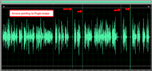 visual cues in voice-over wave form