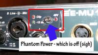 phantom power switch