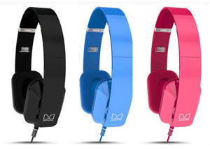 Purity Headphones by Monster in Black, Pink, and Blue