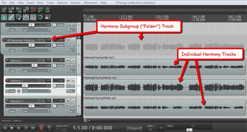 Subgroup Track In Reaper
