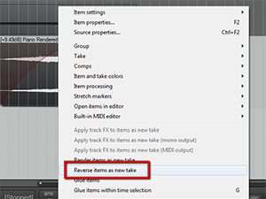 reverse audio in Reaper