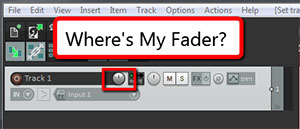 Volume slider fader in Reaper