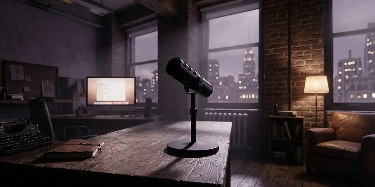 Microphone on a desk