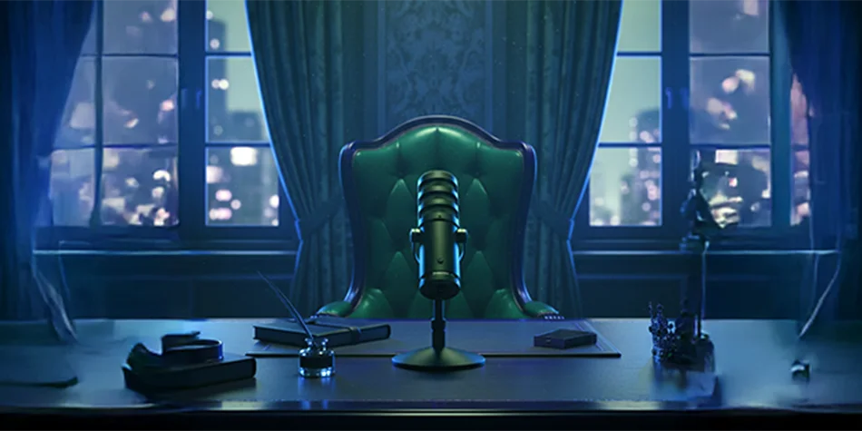 Q9U microphone on desk